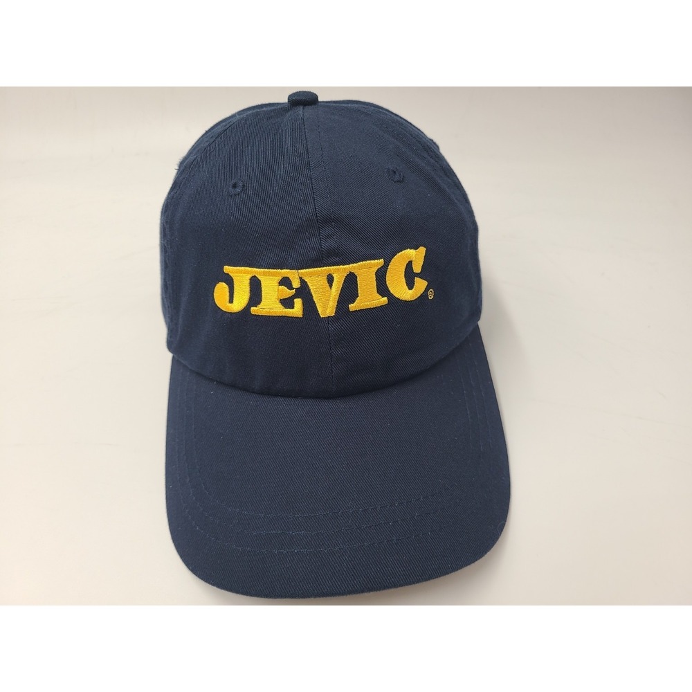 Vintage Jevic Transportation Trucking Leather Strapback‎ Adjustable Hat Cap Blue